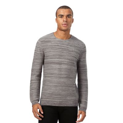 Big and tall grey space dye jumper